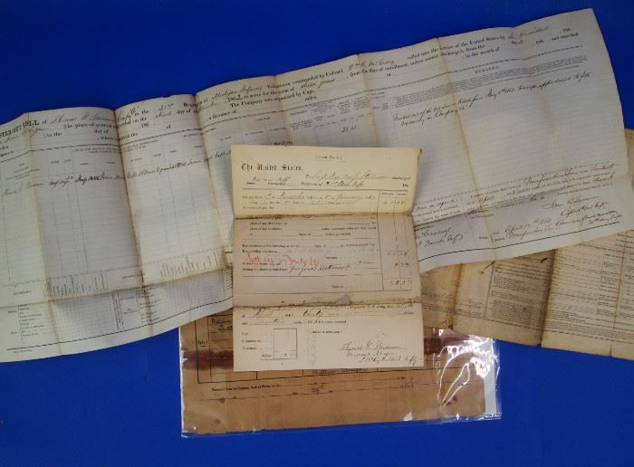 8.25  1862-1863 MI Civil War Muster Out and misc. Documents 
