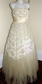 Emma Domb 1950s ballgown.  Built in petticoats and sash.