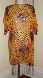 1980s all over sequin dress.