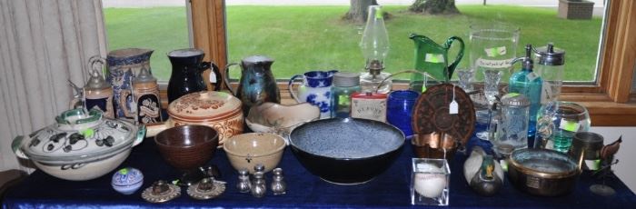 Lots of glass & pottery!