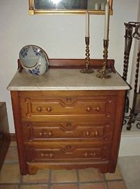 MARBLE TOP CHEST