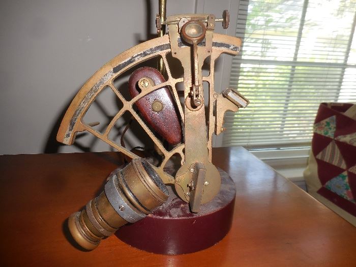 Sextant now mounted to a lamp