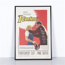 Alfred Hitchcock "I Confess" Framed Movie Poster