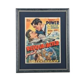 1940s Belgian Poster for "Crash Dive"/"Requin d'Acier"/"Stalen Haaien"