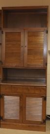 FVM029 Ethan Allen Wooden Storage Unit with Pull Out Shelf
