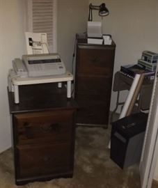 FVM039 Wood File Cabinets, Lamp, Fax Machine, Shredder & More
