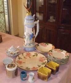 FVM111 Franciscan Earthenware Dish Set, Tuscany Tea Set, Ceramic Stein 
