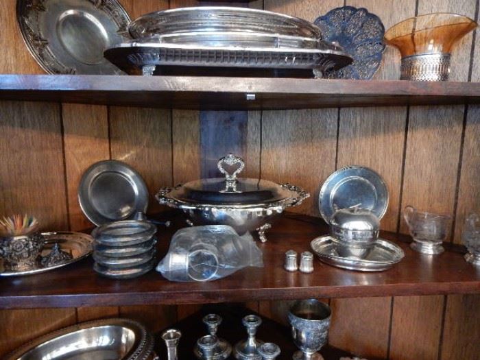 Assorted Pewter and Silverplate