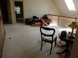 Drum Table, Lamp & Chair