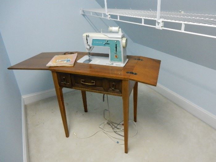 Sewing Machine & Cabinet