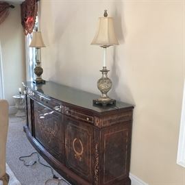 Italian very high end marquetry Buffet lacquer