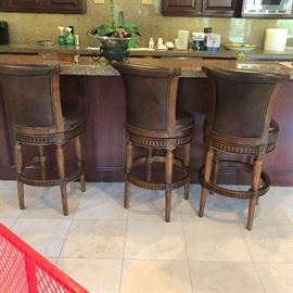 3 perfect Barstools - I believe these are Kreiss - one not pictured that needs repairs