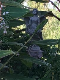 Girl Angel  Statue on a pedastle