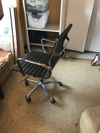 Pair of Eames Style Office Chairs Aluminum group 