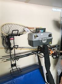 Fresh water fishing reels and rods, includes shakespeare ugly stik, shimano reels, trout net - 