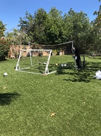 soccer goals and balls