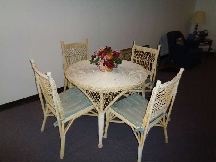 Antique Wicker table and chairs