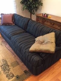 Custom made and very comfortable sofa, by Designs Studios. Black and gray fabric, love seat also available with same fabric. Paid $$$$$ thousands for them. $250 each