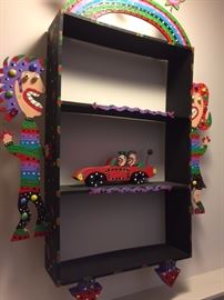 Great contemporary design shelving unit $100, Or car is $15 and unit is $85