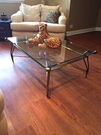 Glass coffee table, also available in Hawthorn Woods house $100