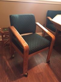 Chair from bumper pool table this table is available at our Hawthorn Woods house ASKING $650 for set
