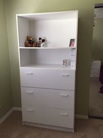 Tall boy, shelves and drawers. Asking $75