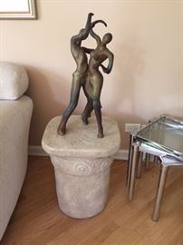 Bronze sculpture is SOLD, BUT MARBLE LIKE STAND IS STILL AVAILABLE. $50
