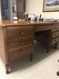 Antique bankers desk for office of bedroom. Keep your private papers in the drawers, storage, excellent condition. ASKING $250 Ask Kathy for details, this desk is at our Elgin sale