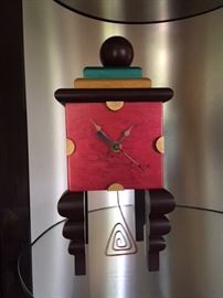 Wood clock signed by Christopher. ASKING $75