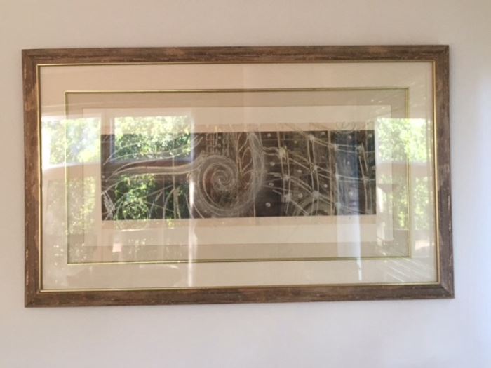 Framed art with glass $50