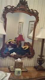 antique mirror for antique twin bed set