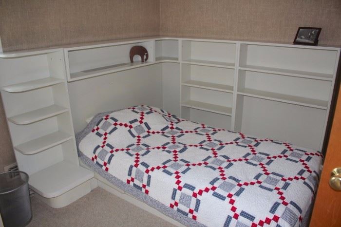 Bed Module with Platform Bed and Shelves