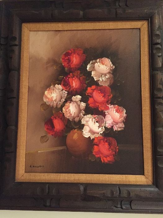 Signed floral Oil Painting