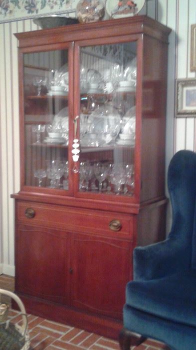 china cabinet filled with breakable treasures!