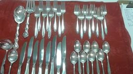  *sold presale* PRELUDE, Sterling Silver flatware serving for 8 