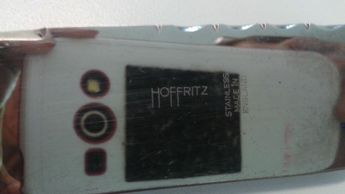 ok, this is what is on the knife. Hoffritz Stainless steel made in England (knife reflection of my phone)