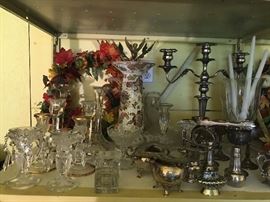 Crystal & Silver Plate