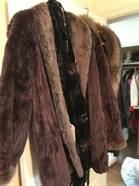 Sheared Beaver Coat with Mink Trim