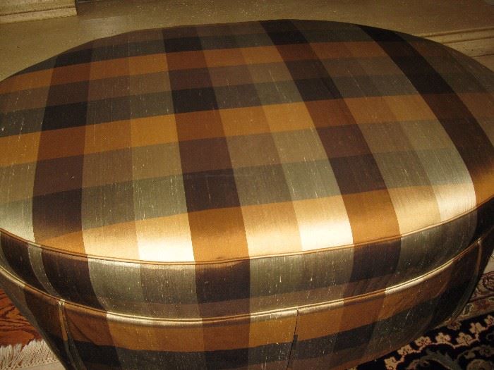 Custom ottoman - silk fabric