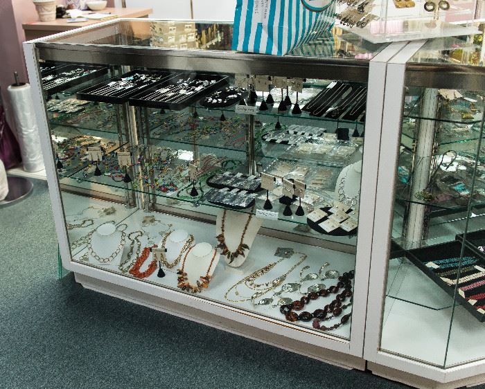 Jewelry display cases.