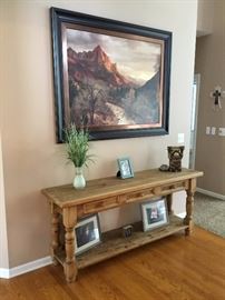 Solid wood sofa/console table