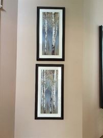 Framed Birch Tree art
