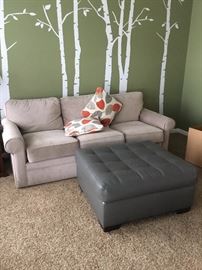 LA-Z-BOY microfiber sofa with ottoman 
