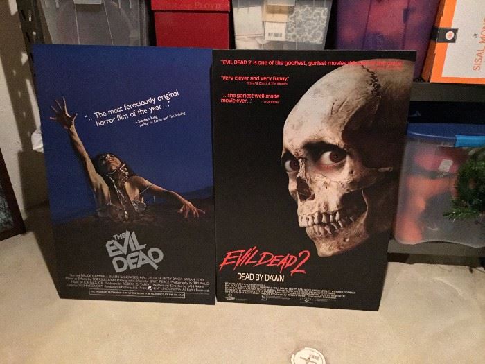 Evil dead movie prints mounted on foam