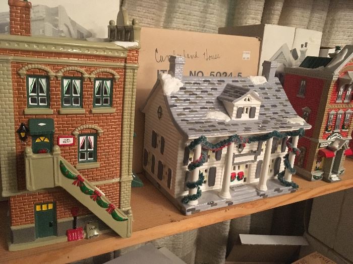 Department 56 Christmas Snow Village buildings- LARGE COLLECTION. Priced to sell- great source for resellers and collectors!! No chips or cracks. Very well maintained over the years. Many retired pieces! 