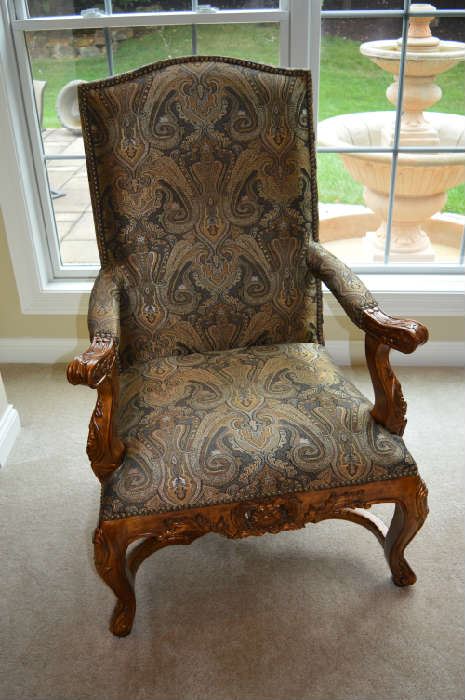 Paisley print armchair