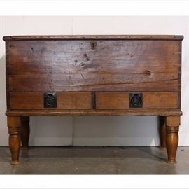 Antique Southern Pine Chest on Stand