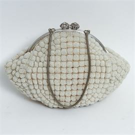 Vintage French Hand Beaded Purse
