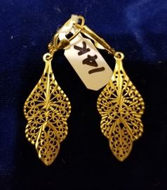 14K Gold Earrings 
