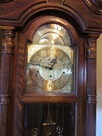 Sligh grandfather clock with moon phase front